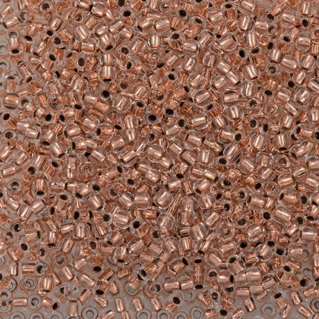 50g Toho Round Seed Bead 8/0 Copper Lined Crystal (740)