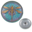 Czech 31mm Pink Lilac Dragonfly Glass Button