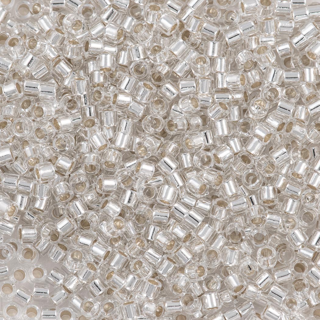 Miyuki Delica Seed Bead 11/0 Silver Lined Crystal DB41