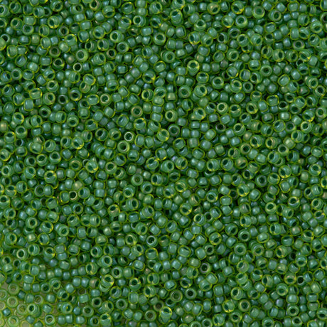 Miyuki Round Seed Bead 11/0 Semi-Matte Jade Lined Yellow (1926)