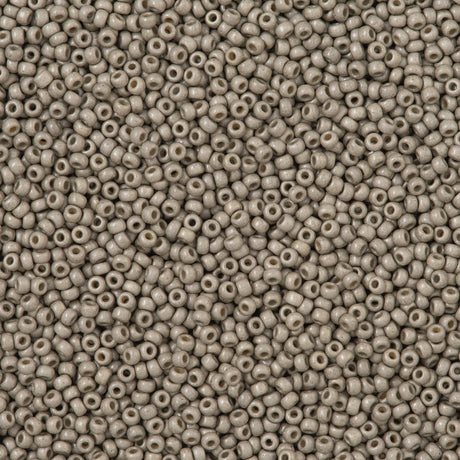 50g Miyuki Round Seed Bead 11/0 Duracoat Galvanized Matte Light Pewter (4221F)