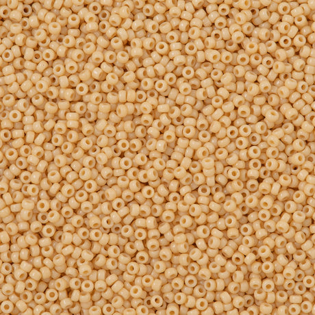 50g Miyuki Round Seed Bead 11/0 Opaque Tan (493)