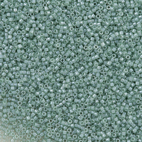 25g Miyuki Delica Seed Bead 11/0 Crystal Glazed Luster Dusky Moss DB1484