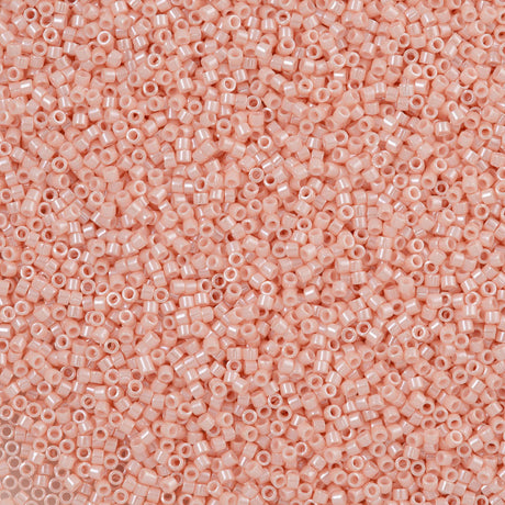 25g Miyuki Delica Seed Bead 11/0 Opaque Creamy Nectarine Luster DB1533