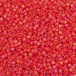 Miyuki Delica Seed Bead 11/0 Opaque Red AB 2-inch Tube DB159