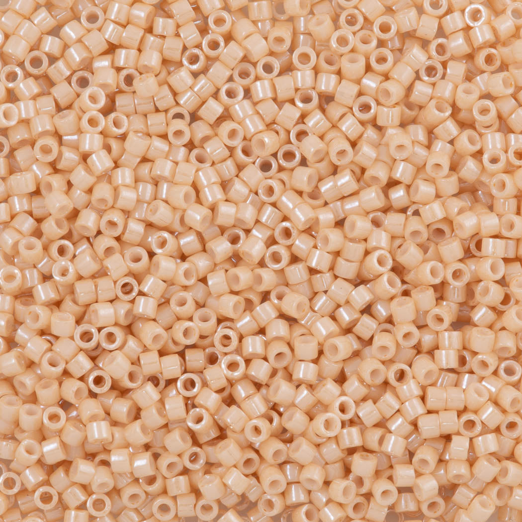 Miyuki Delica Seed Bead 11/0 Opaque Tan Luster 2-inch Tube DB205