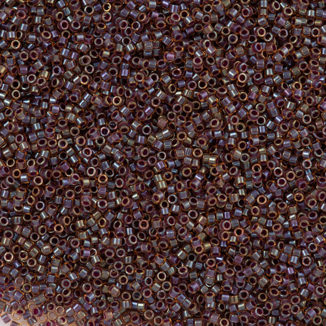 25g Miyuki Delica Seed Bead 11/0 Lined Wine AB DB61