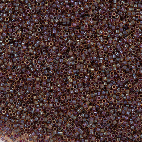 25g Miyuki Delica Seed Bead 11/0 Lined Wine AB DB61