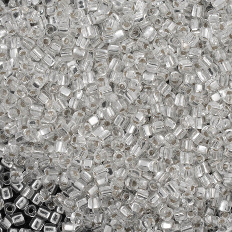 Miyuki Triangle Seed Bead 10/0 Transparent Silver Lined Crystal 10g (1101)