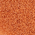 50g Toho Round Seed Beads 11/0 PermaFinish Silver Line Milky Grapefruit (2112PF)