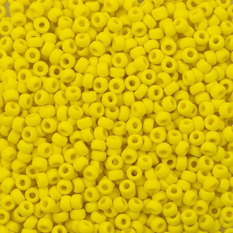 Miyuki Round Seed Bead 6/0 Matte Opaque Yellow (404F)