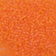 50g Toho Round Seed Bead 8/0 Transparent Matte Dark Orange AB (174BF)