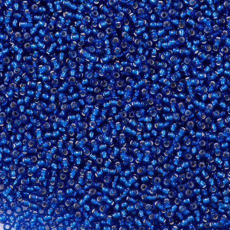 50g Toho Round Seed Bead 11/0 Silver Lined Midnight Blue (2206C)