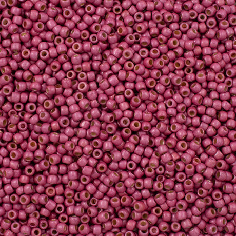 50g Toho Round Seed Bead 6/0 PermaFinish Galvanized Matte Vintage Rose (553PFF)