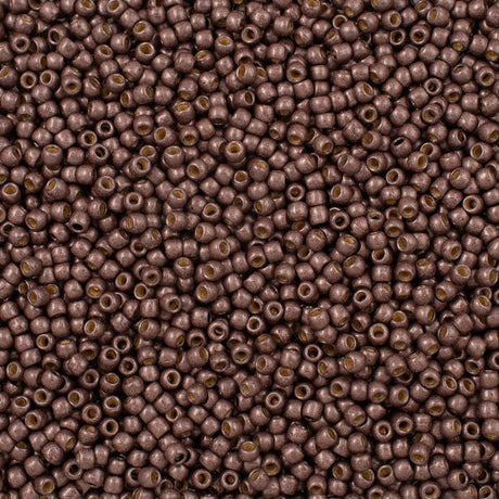 50g Toho Round Seed Bead 6/0 PermaFinish Galvanized Matte Mocha Frost (556PFF)