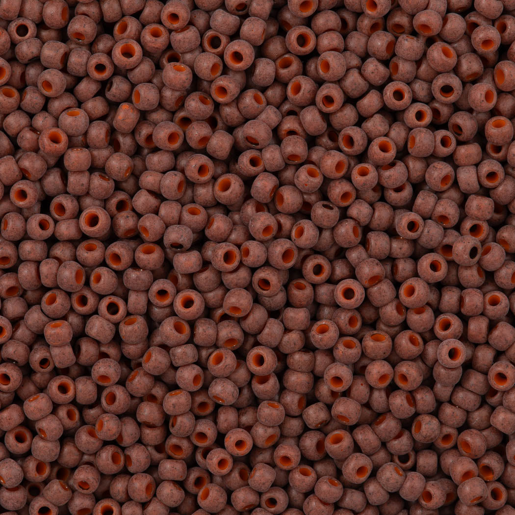 50g Toho Round Seed Bead 8/0 Semi Glazed Burnt Orange (2610F)