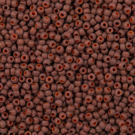 50g Toho Round Seed Bead 8/0 Semi Glazed Burnt Orange (2610F)