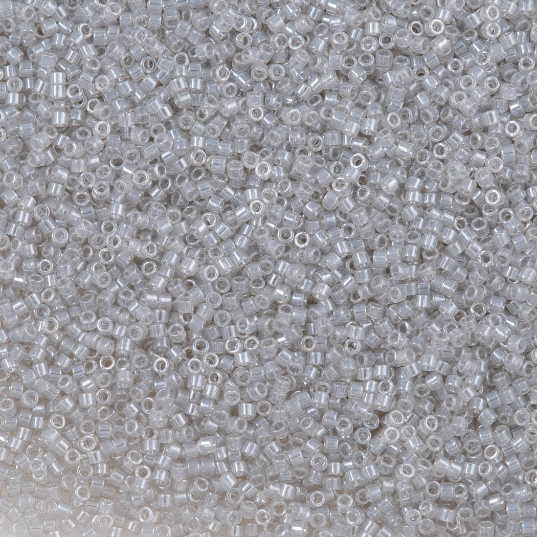 Miyuki Delica Seed Bead 11/0 Crystal Glazed Luster Nearly Grey DB1477