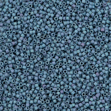 25g Miyuki Delica seed bead 11/0 Matte Light Grey Blue DB376