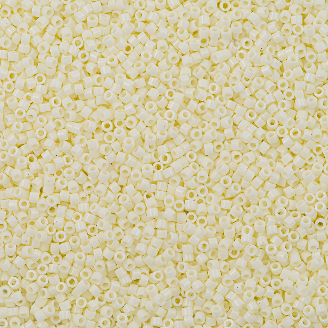 25g Miyuki Delica Seed Bead 11/0 Matte Glazed Luster Opaque Light Buttercream DB2401