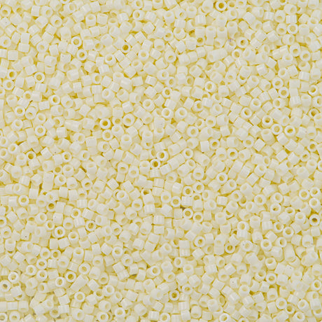 25g Miyuki Delica Seed Bead 11/0 Matte Glazed Luster Opaque Light Buttercream DB2401