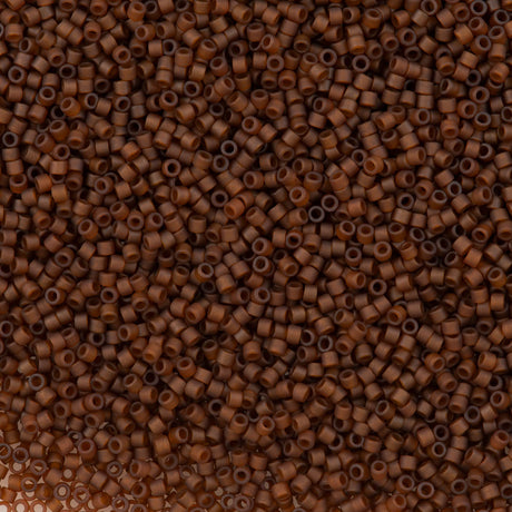 25g Miyuki Delica Seed Bead 11/0 Matte Glazed Luster Transparent Rootbeer DB2403