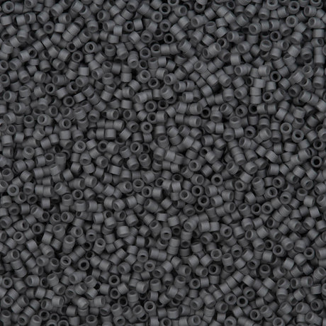 25g Miyuki Delica Seed Bead 11/0 Matte Glazed Luster Transparent Charcoal DB2406