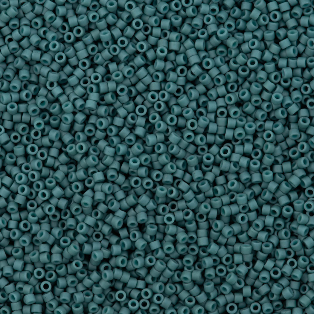 Miyuki Delica Seed Bead 11/0 Matte Glazed Luster Opaque Eucalyptus 2-i ...