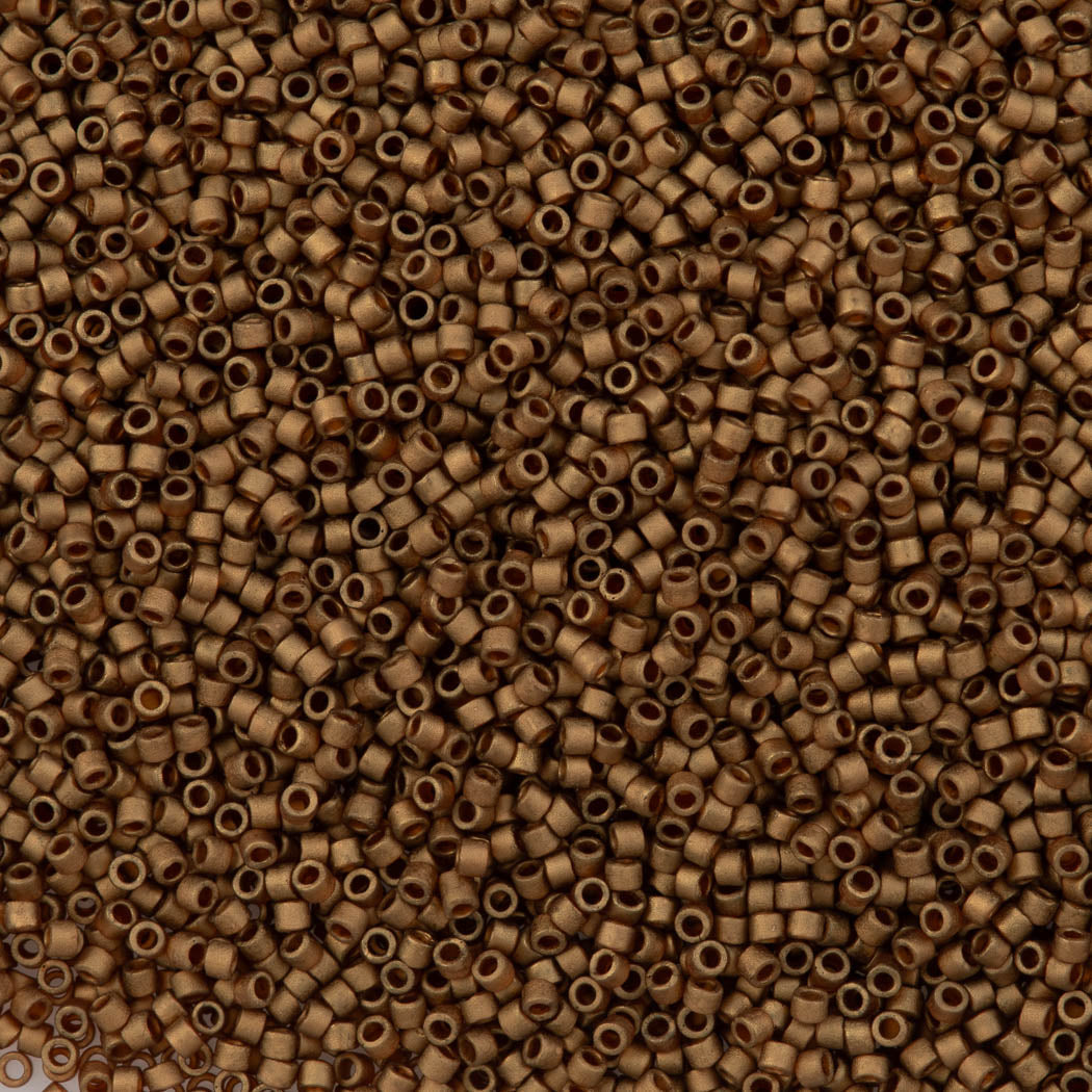 25g Miyuki Delica Seed Bead 11/0 Matte Matallic Light Bronze DB322L