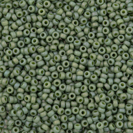 Miyuki Round Seed Bead 11/0 Kiwi Frosted Rainbow Opaque Glazed (4698)