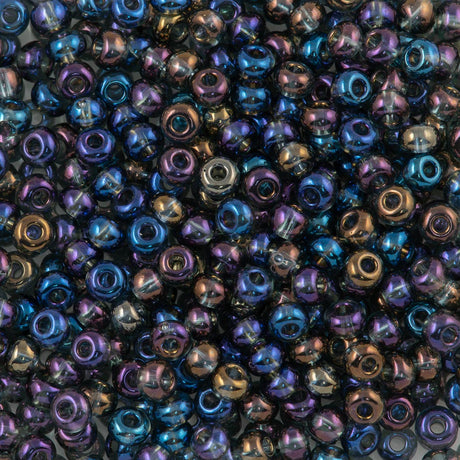 Czech Seed Bead 6/0 Transparent Black Diamond AB (41010)