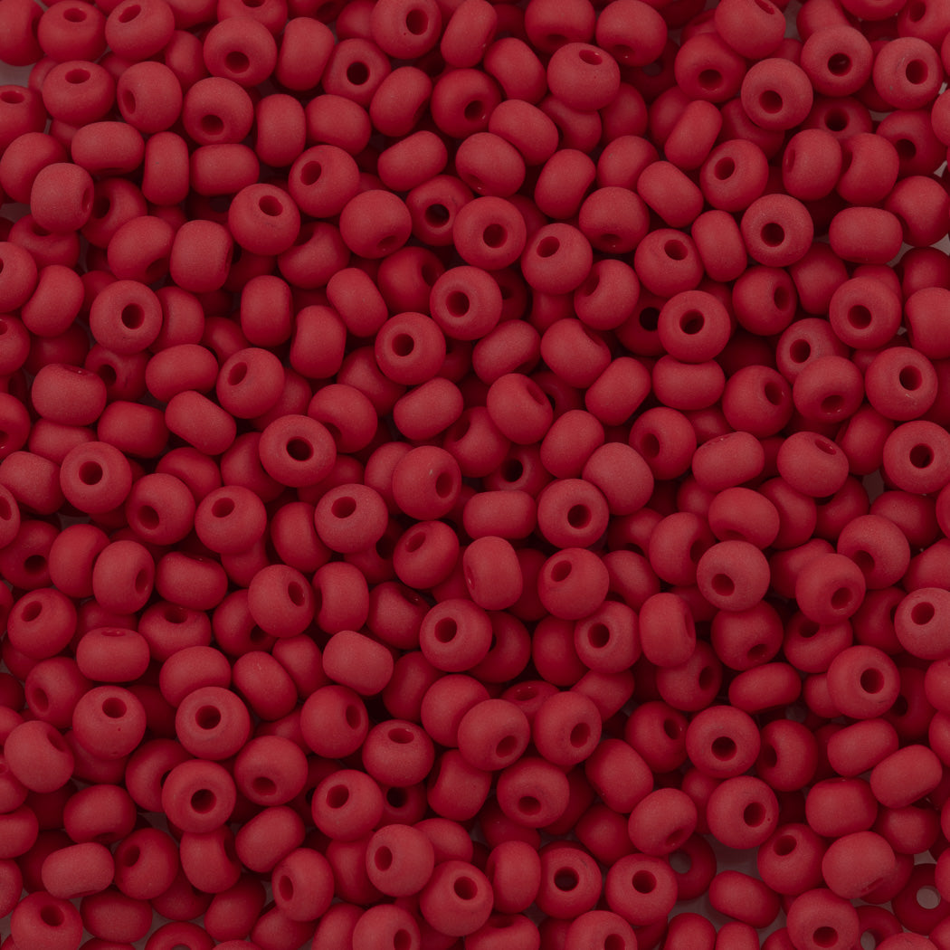 Czech Seed Bead 6/0 Red Matte (93190M)