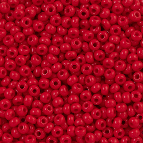 Czech Seed Bead 8/0 Opaque Red (93190)