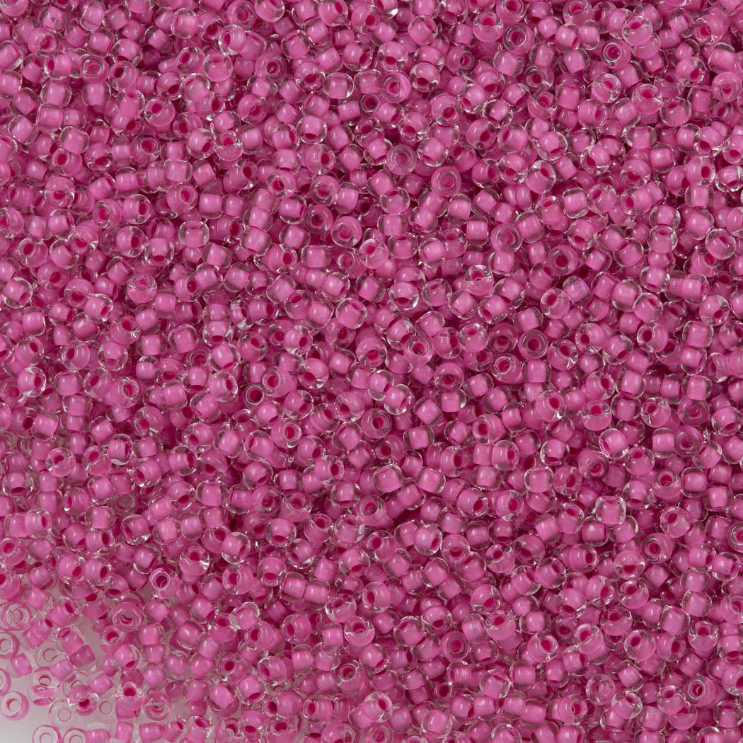 Czech Seed Bead 10/0 Color Lined Fuchsia (38325)