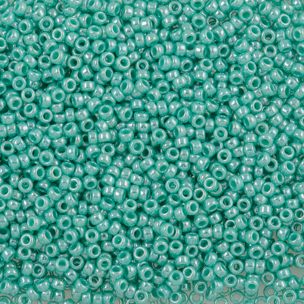 Miyuki Round Seed Bead 15/0 Opaque Aqua Luster (435)