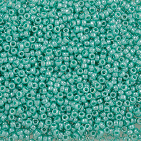 Miyuki Round Seed Bead 15/0 Opaque Aqua Luster (435)