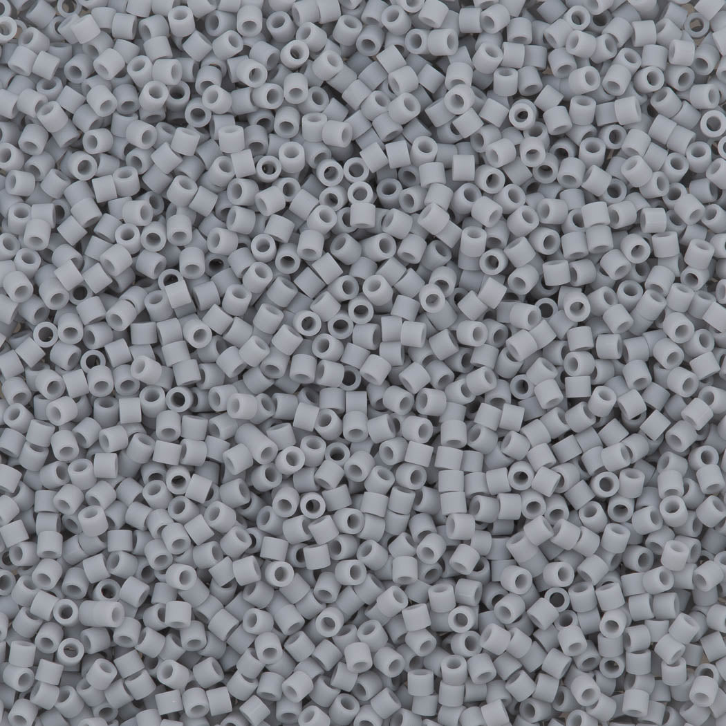 Miyuki Delica Seed Bead 15/0 Opaque Matte Ghost Grey 5g DBS1589