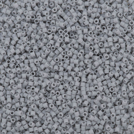 Miyuki Delica Seed Bead 15/0 Opaque Matte Ghost Grey 5g DBS1589