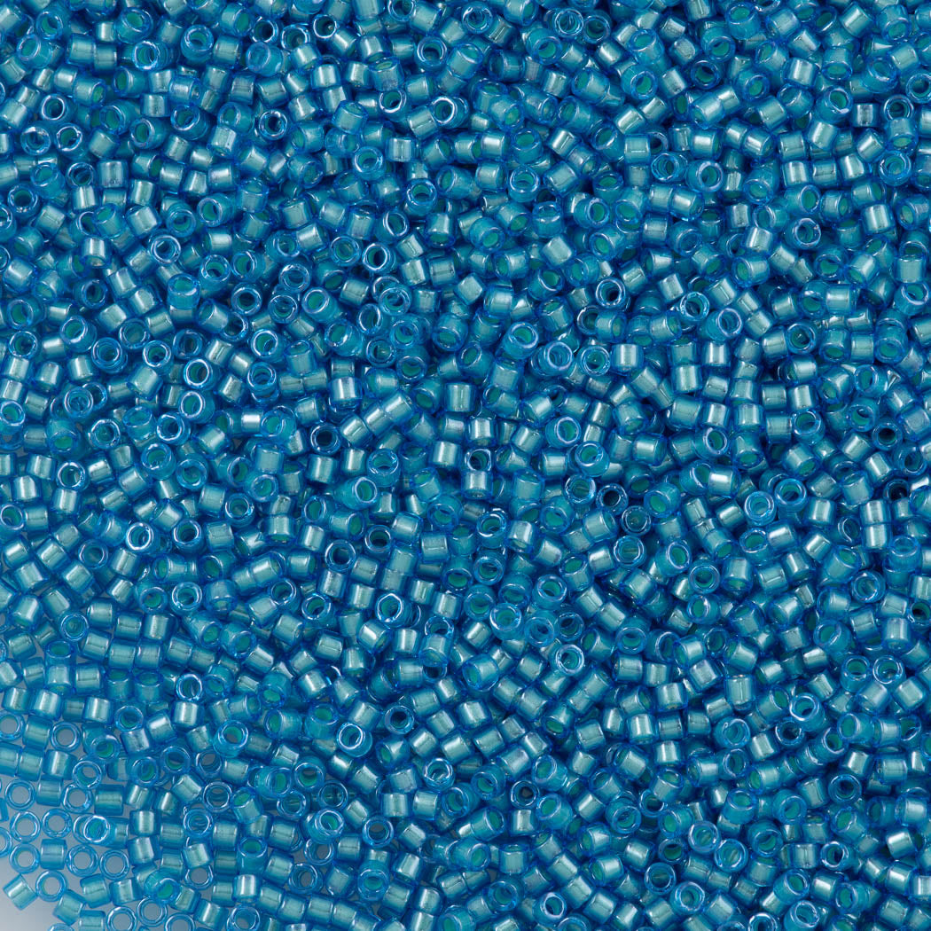 Miyuki Delica Seed Bead 11/0 Mint Inside Dyed Color Azure Blue DB1709