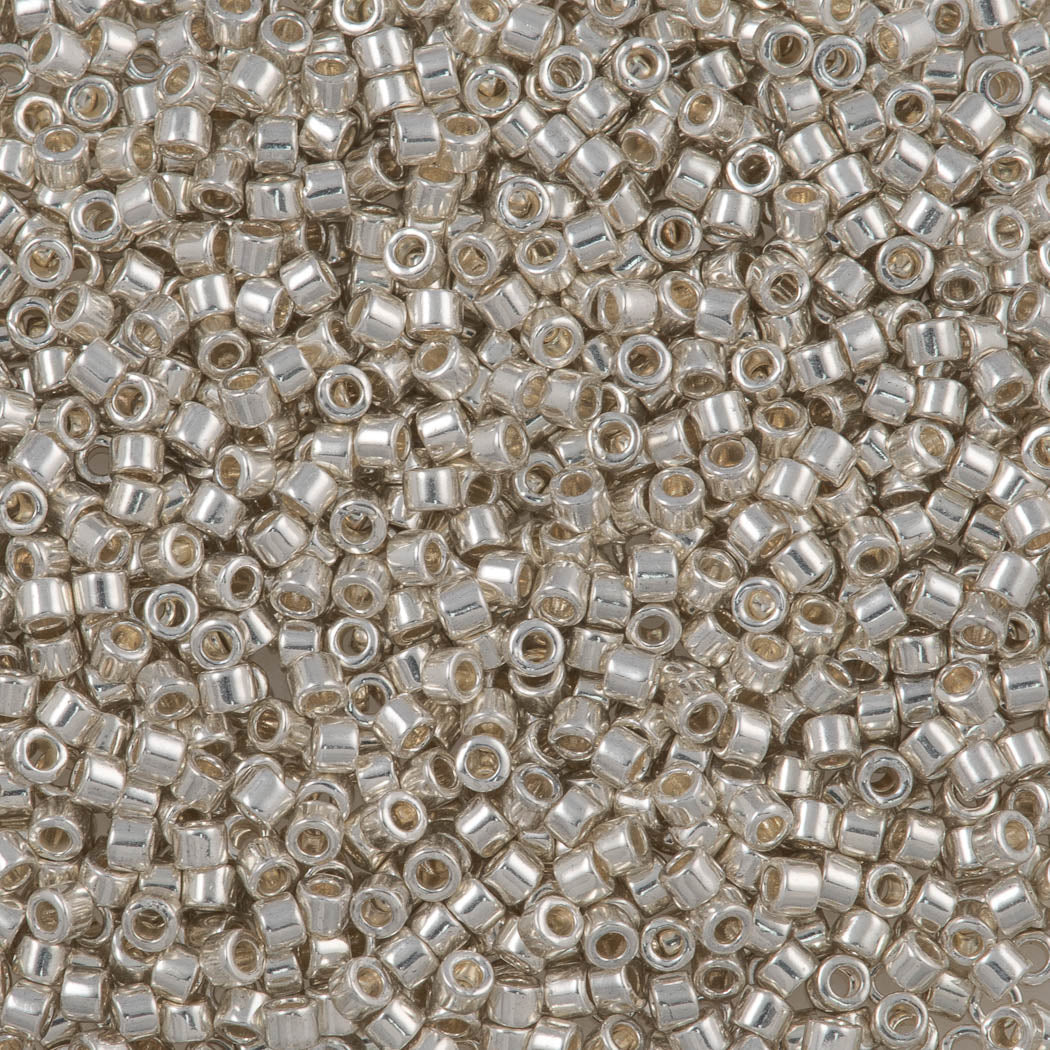 100g Miyuki Delica seed bead 11/0 Galvanized Silver DB35