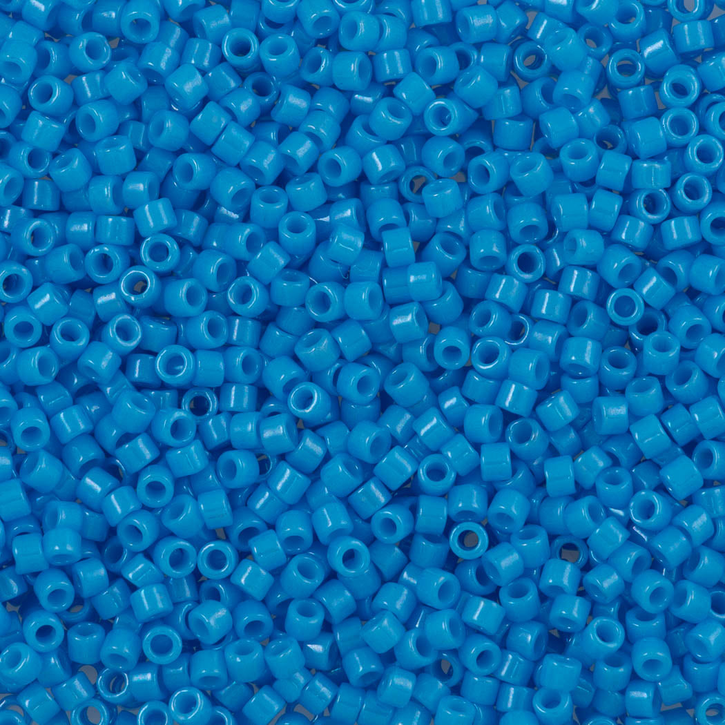 Miyuki Delica Seed Bead 11/0 Opaque Dyed Capri Blue 2-inch Tube DB659