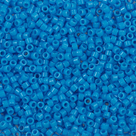 Miyuki Delica Seed Bead 11/0 Opaque Dyed Capri Blue 2-inch Tube DB659