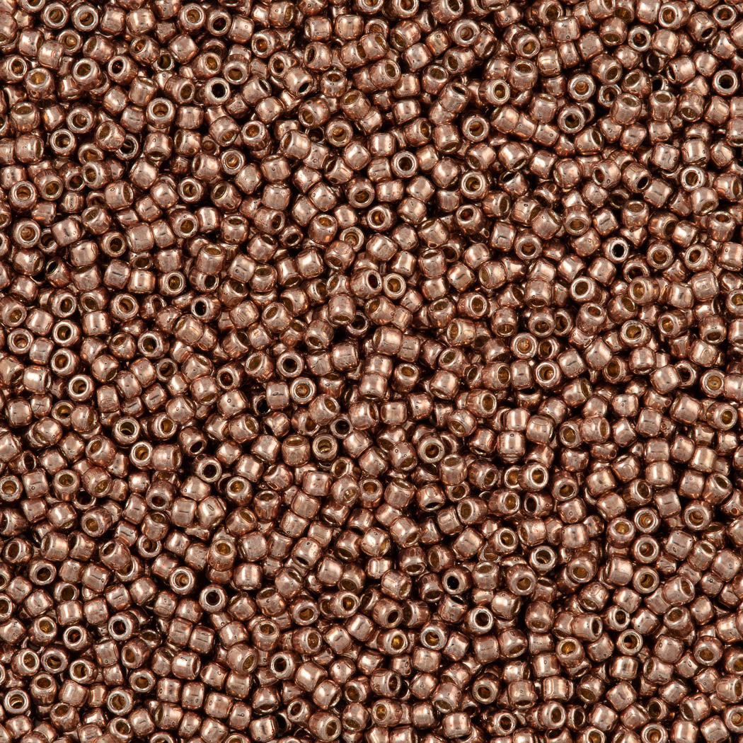 50g Toho Round Seed Bead 8/0 PermaFinish Galvanized Almond (593PF)