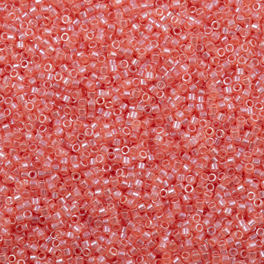 Miyuki Delica Seed Bead 11/0 Crystal Glazed Pink Grapefruit Luster DB1481