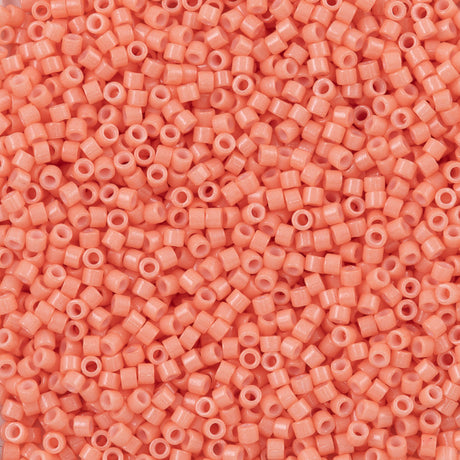 25g Miyuki Delica Seed Bead 11/0 Duracoat Dyed Opaque Dark Salmon DB2112