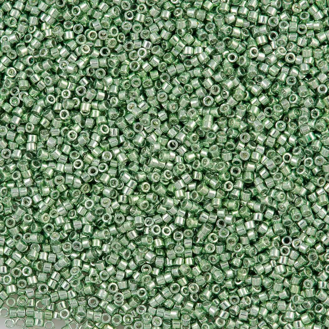 Miyuki Delica Seed Bead 11/0 Galvanized Light Green 2-inch Tube DB413