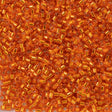 25g Miyuki Delica Seed Bead 11/0 Silver Lined Orange DB45