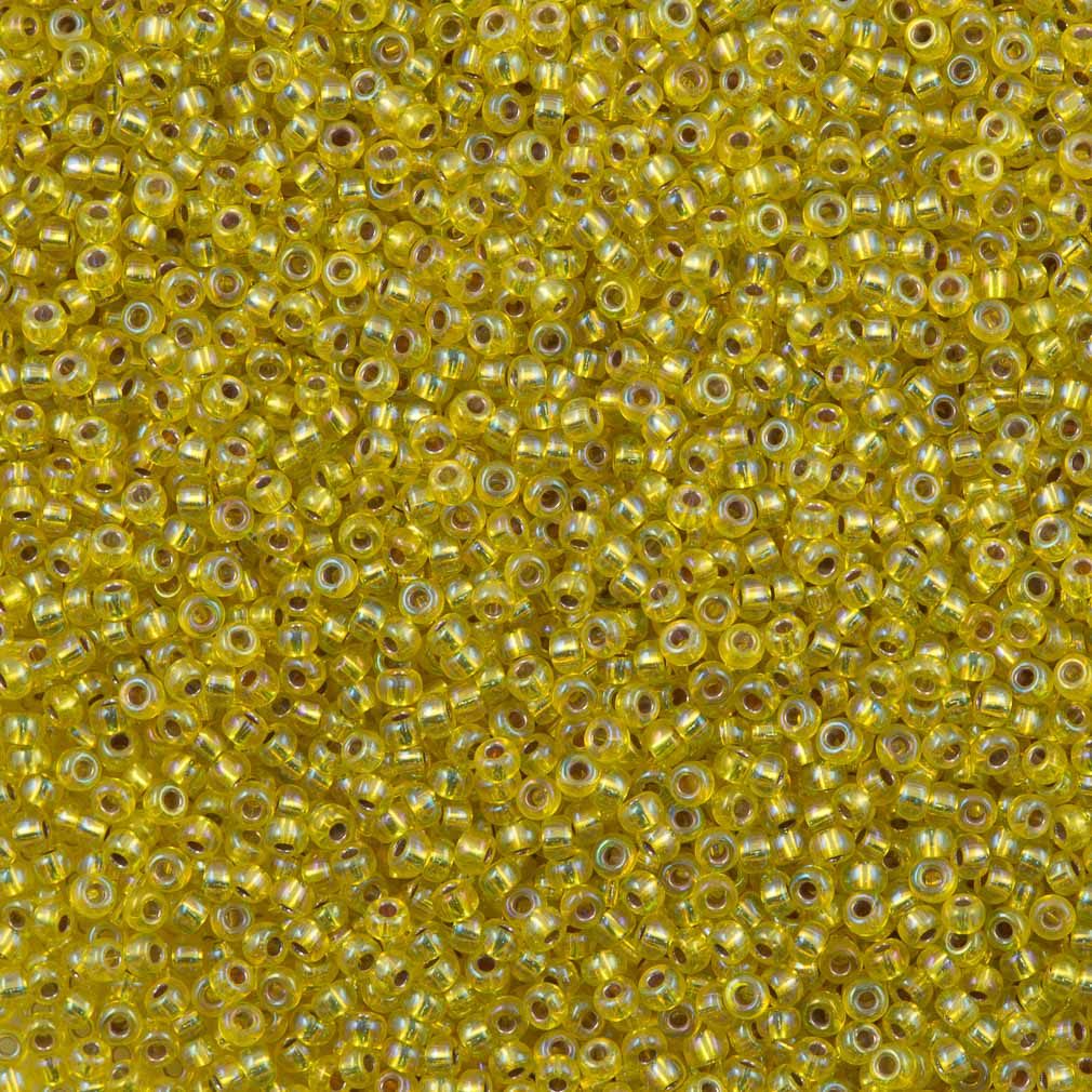 Miyuki Round Seed Bead 8/0 Silver Lined Yellow AB (1006)