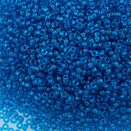 50g Miyuki Round Seed Bead 11/0 Transparent Capri Blue (149)