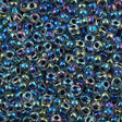 50g Miyuki Round Seed Bead 11/0 Inside Color Lined Noir AB (283)